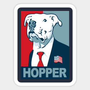 Feel The Hopper (Red White and Hopper) Sticker